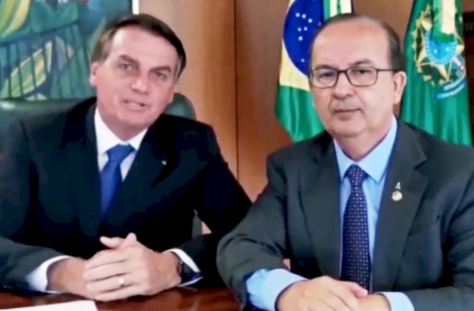 Bolsonaro e Mello: confirmação para visita a SC