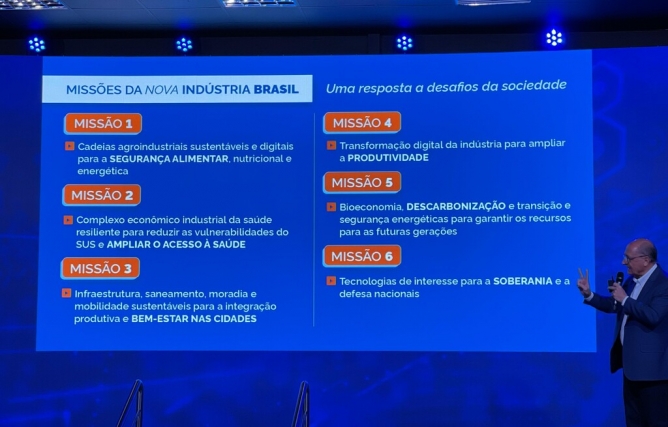 Vice-presidente Geraldo Alckmin apresenta os principias pontos do programa Nova Indústria Brasil