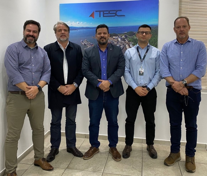 TESC recebe visitas da autoridade portuária da Bahia e do comando da Polícia Militar do norte catarinense